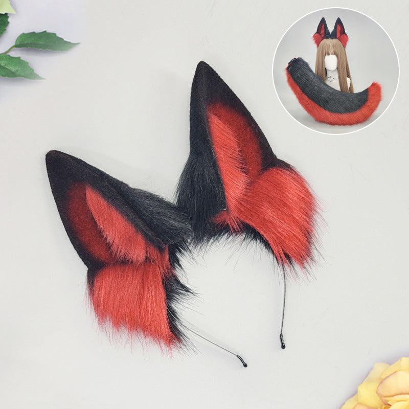 Handmade Anime Animal Ears Headband — in use