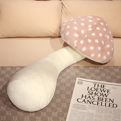 Cute Big Mushroom Shaped Leg Clip Sleeping Long Plush Pillow Living Room Backrest Pillow — detail