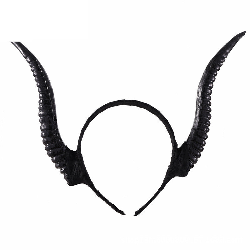 Antelope Horn Gothic Dark Devil Horn Headband — side view
