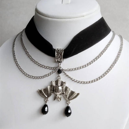 Gothic Long Sword Black Rose Earrings | Magic Stories