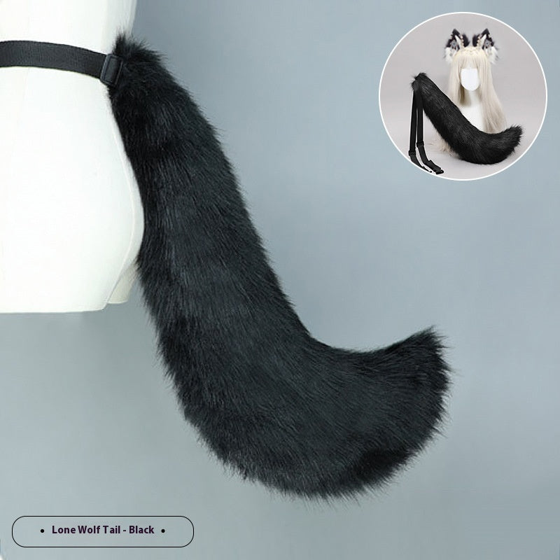 Tibetan Hair Accessories Exotic Wolf Ear Animal Ears Headband Bohemian Travel Photo Shooting Props — back view