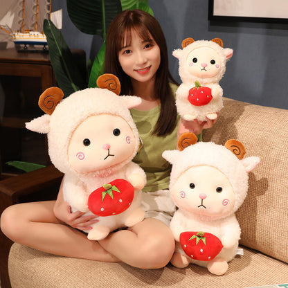 Little Sheep Plush Toy With Strawberry | Magic Stories
