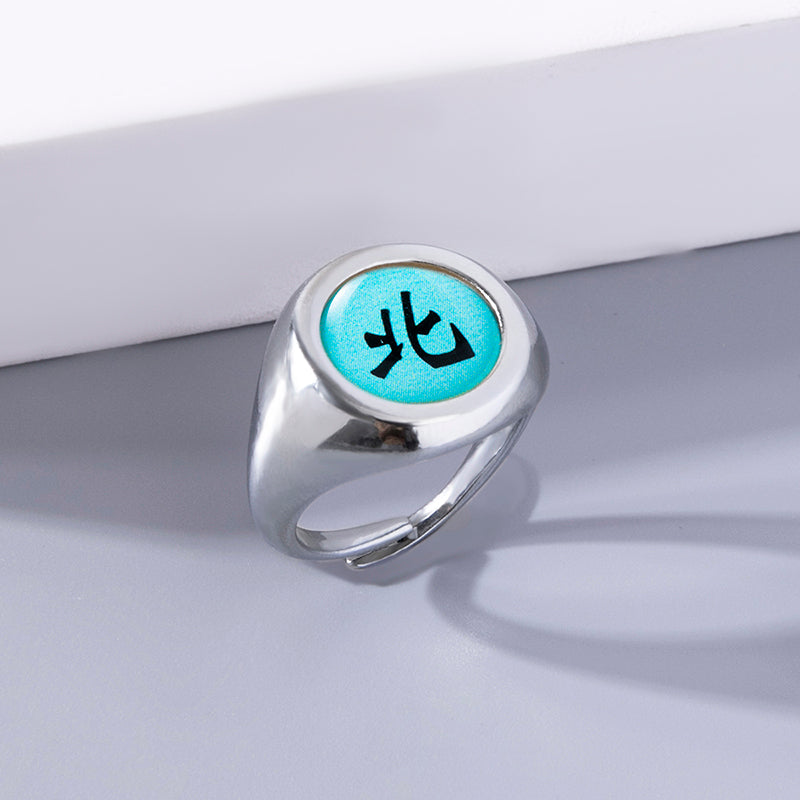 Cosplay Anime Akatsuki Member Sign Ring — back view