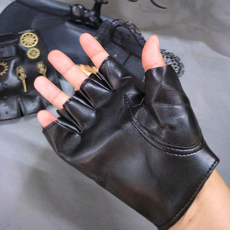 Women's Black Stylish Gothic Rose Bow Gloves | Magic Stories