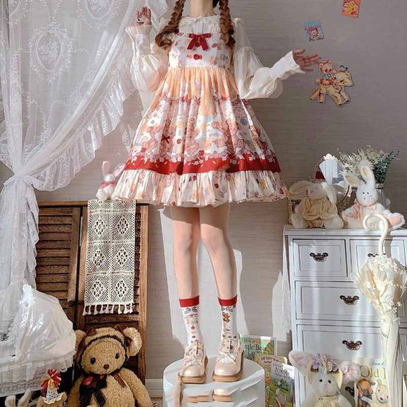 Lolita Honey Disappearing Incident Lolita Suspender Dress — detail