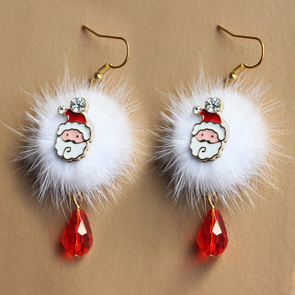 Fashion Plush Santa Snowman Fawn Earrings | Magic Stories