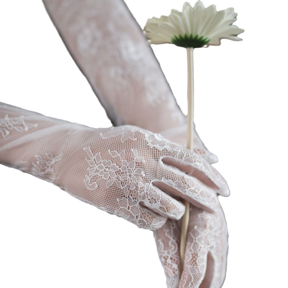 New Super Fairy White Lace Tulle Bride Photo | Magic Stories