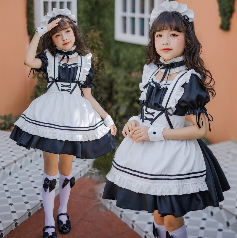 Japan Girl's Black Maid Costume Loli Maid | Magic Stories