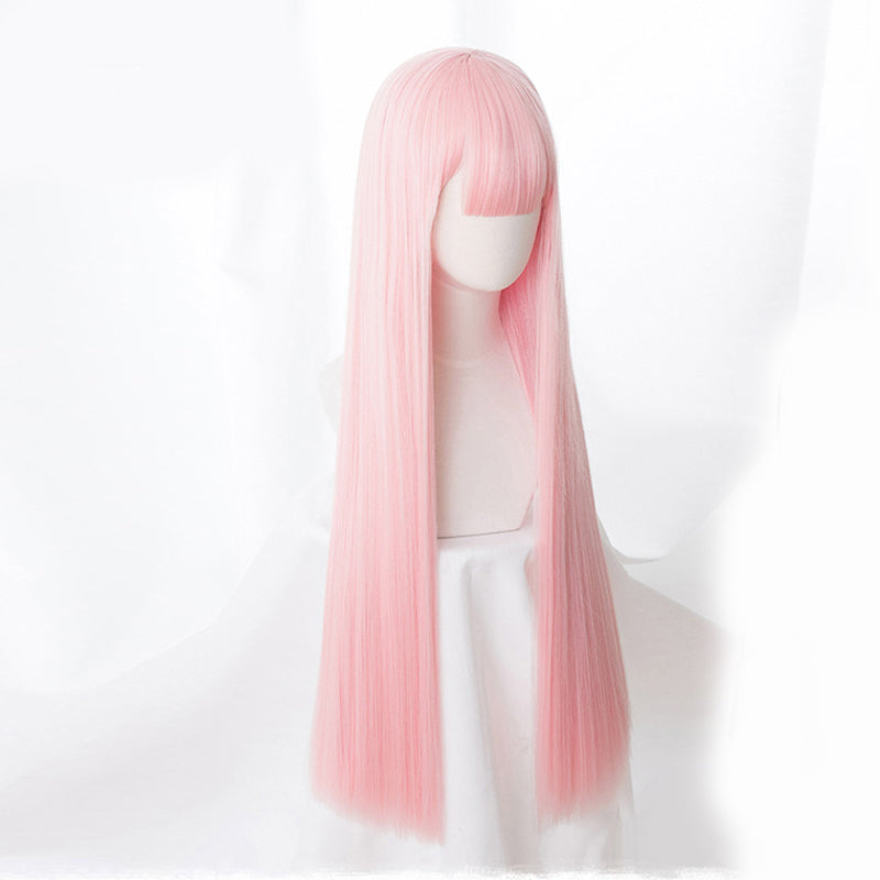 Women's Solid Color Simple Cosplay Wig — back view