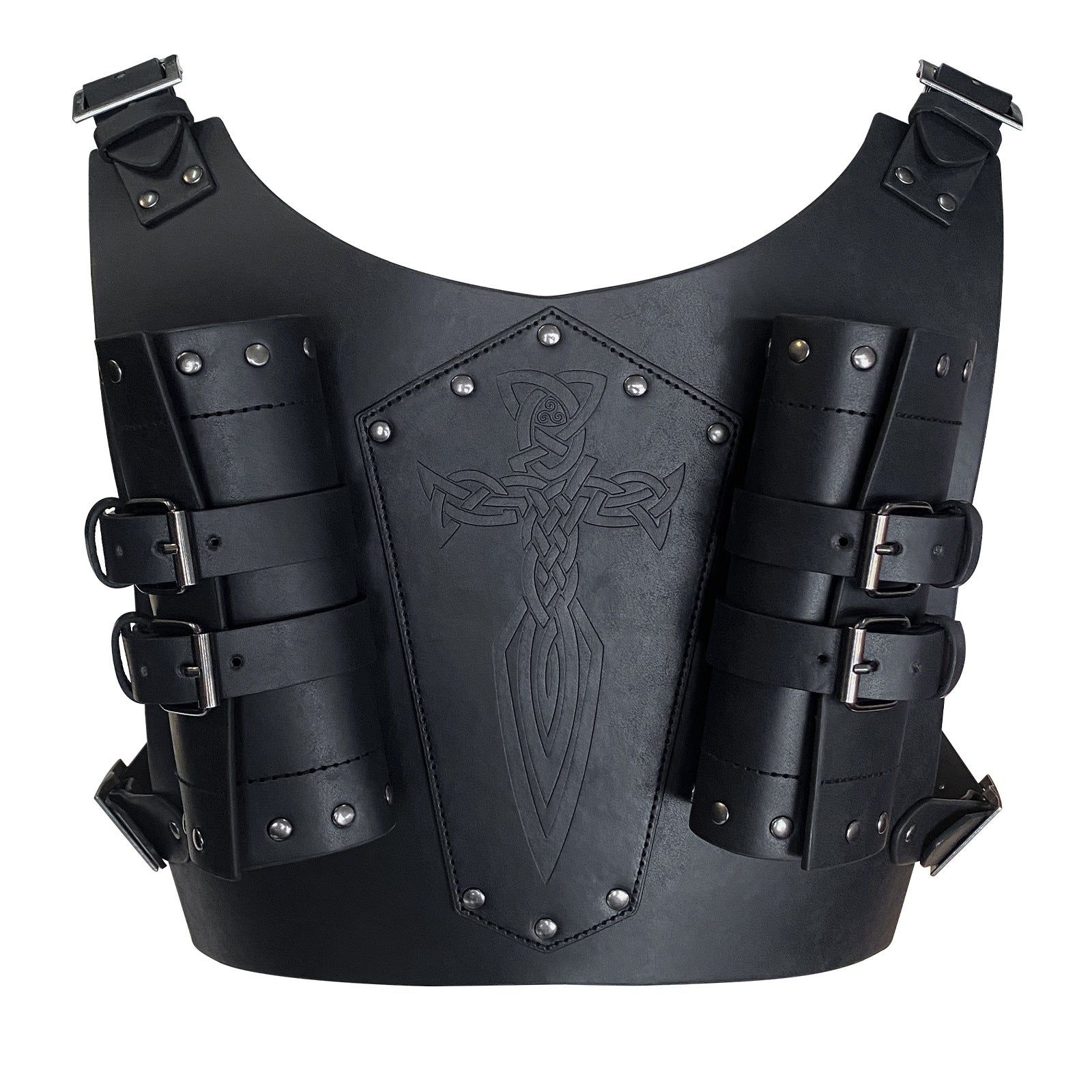 Medieval Strap Large Double Sword Set Retro COSPLAY Props — detail