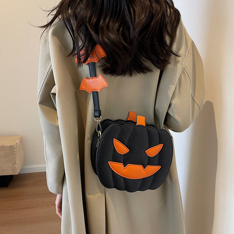 Funny Pumpkin Halloween Bag — back view