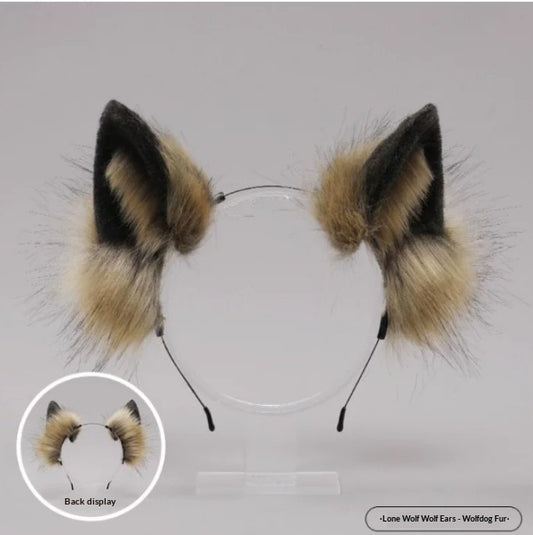 Ear Cosplay Wolf Ear Headpiece Wolf Tail Wolf-style Plush Animal