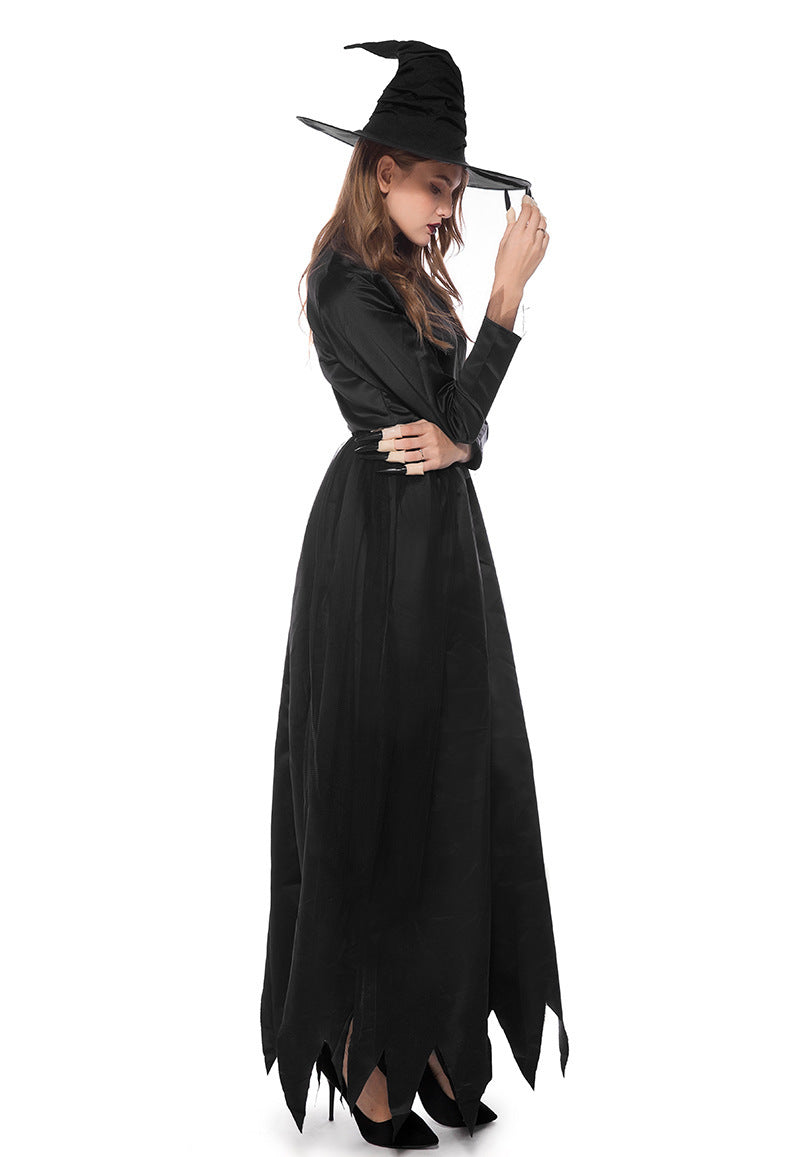 Halloween Fashion Black Witch Costume Suit — side view