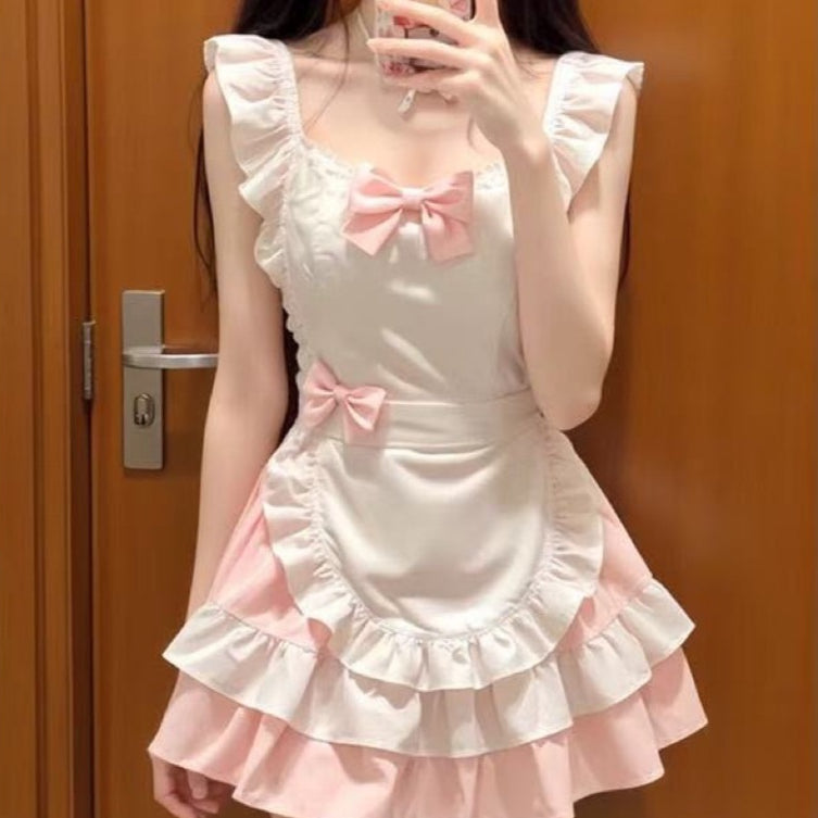 Sweet And Cute Maid Outfit Short Skirt