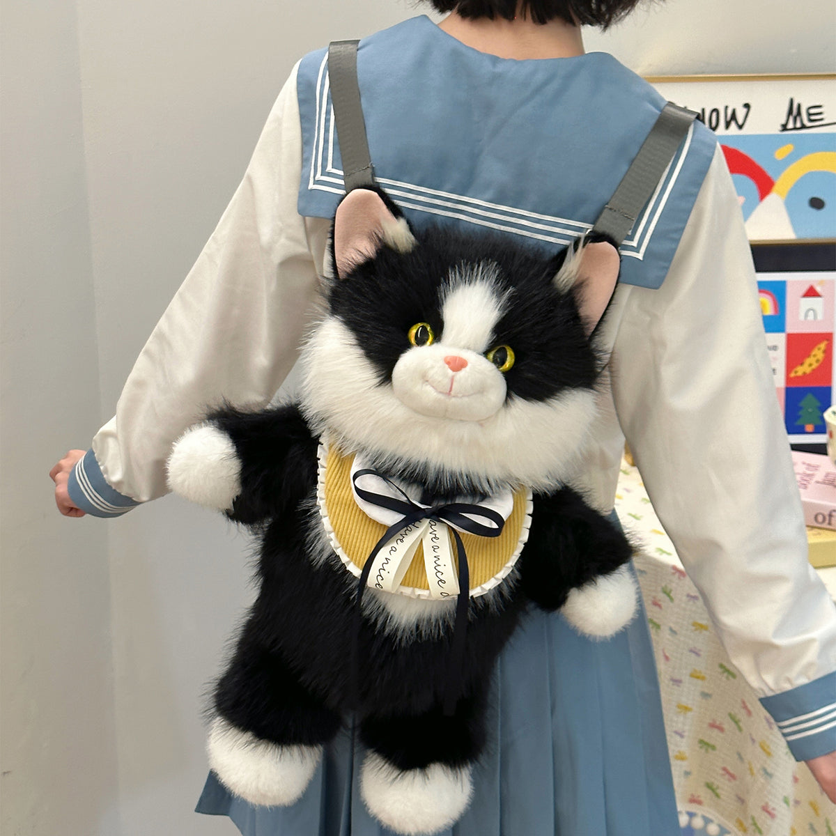 Cute Cat Backpack Plush Doll Bag | Magic Stories