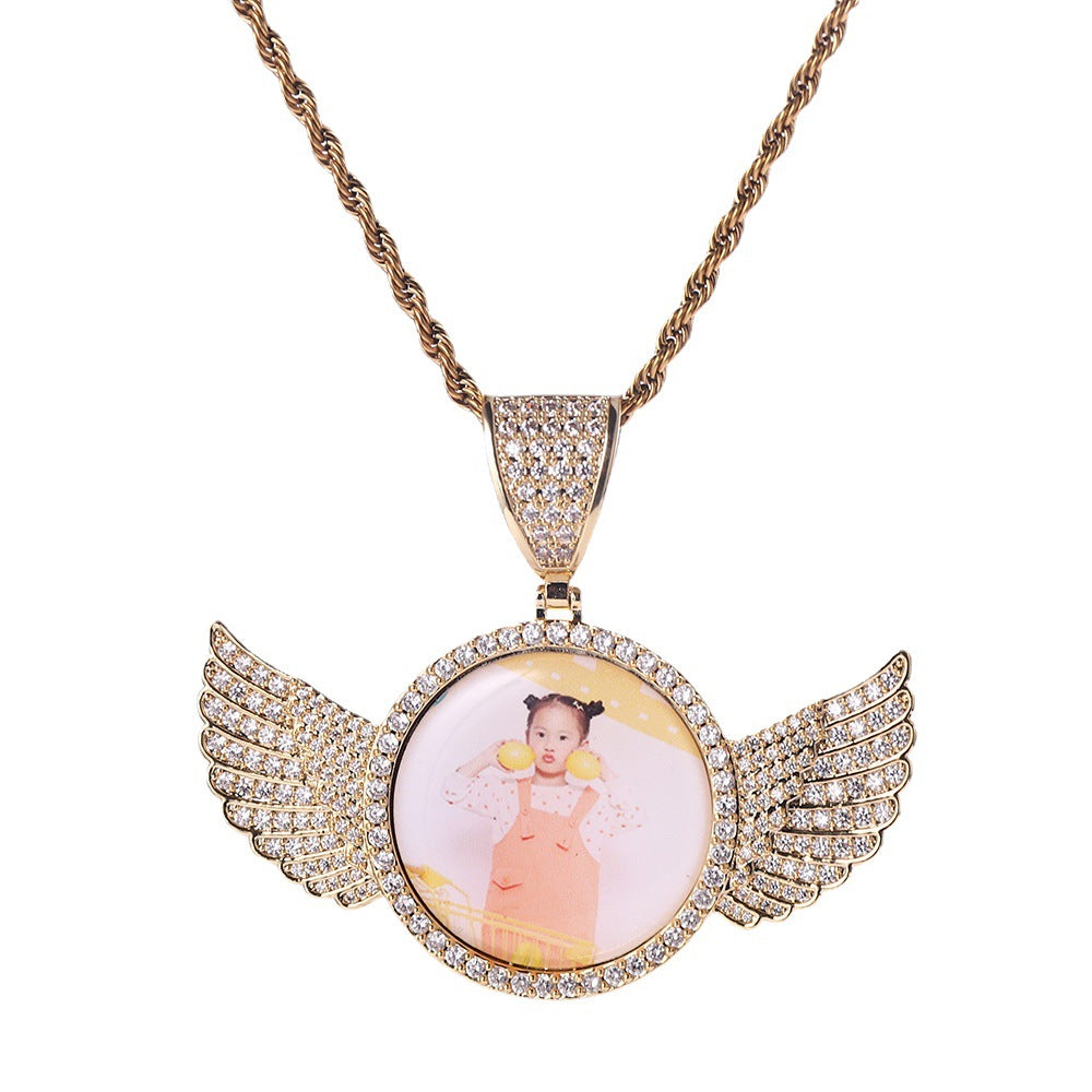 Angel Wings Photo Frame Necklace | Magic Stories