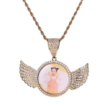 Angel Wings Photo Frame Necklace | Magic Stories