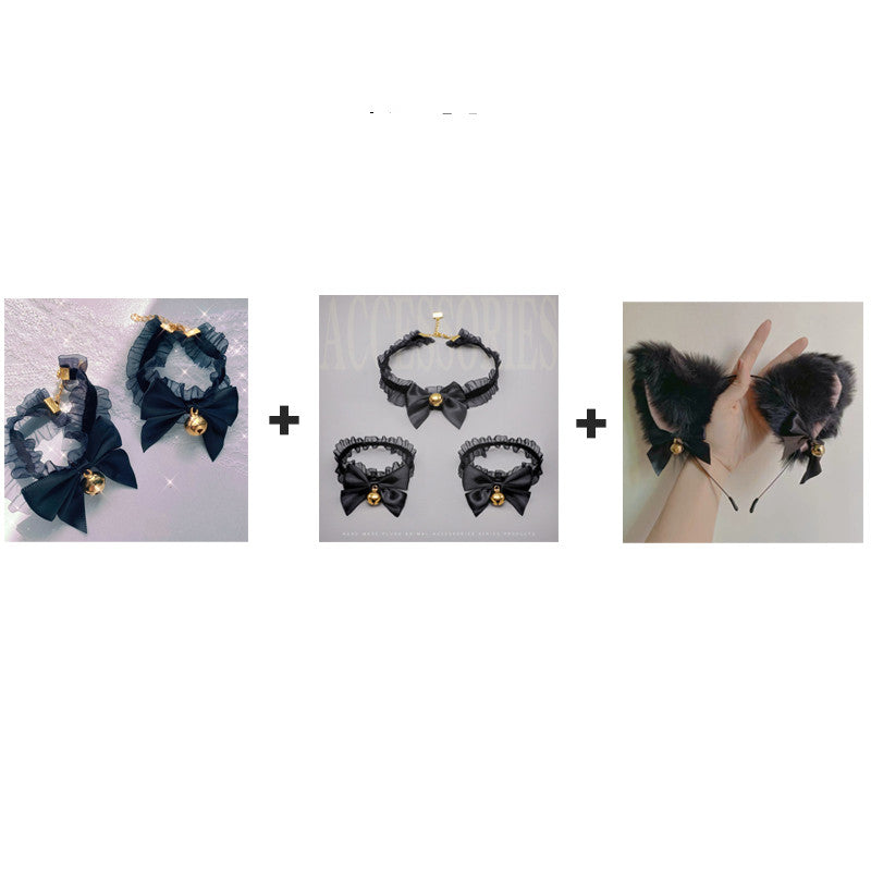 Plush Cute Cat Ears Headband — back view