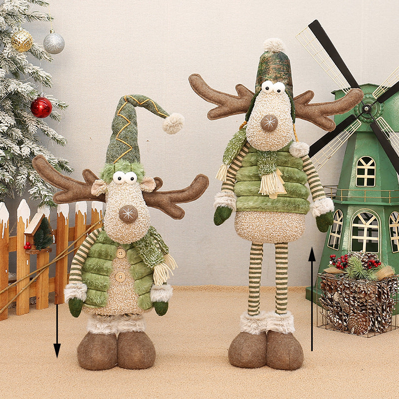 Green Fabric Long-nosed Reindeer Plush | Magic Stories