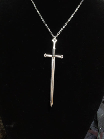 Popular Gothic Sword Pendant Bronze Necklace | Magic Stories