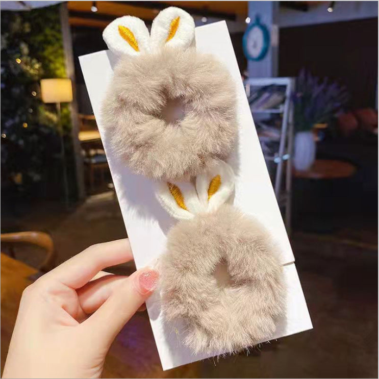 Hair Rope Simple New Bunny Ears Plush Hair | Magic Stories