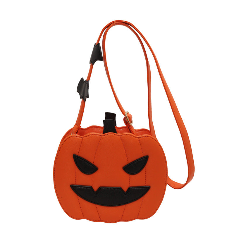 Funny Pumpkin Halloween Bag — in use