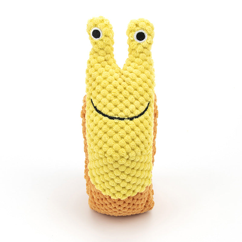 Pet Sniffing Plush Snail Molar Sound Dog Toy | Magic Stories