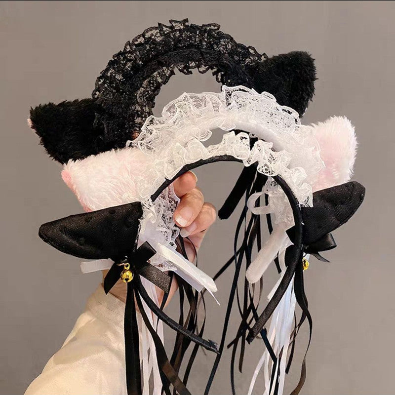 Women's Lolita Headband Cat Ears — in use