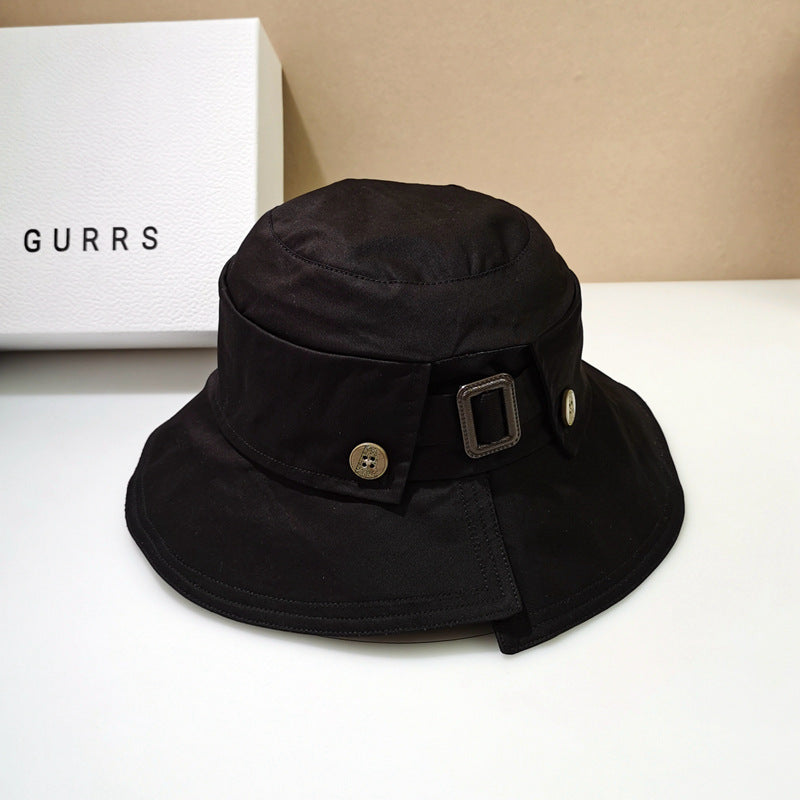 All Matching Japanese Style Streetwear Retro Sun Hat That Flatters The Face For Fall And Winter — side view