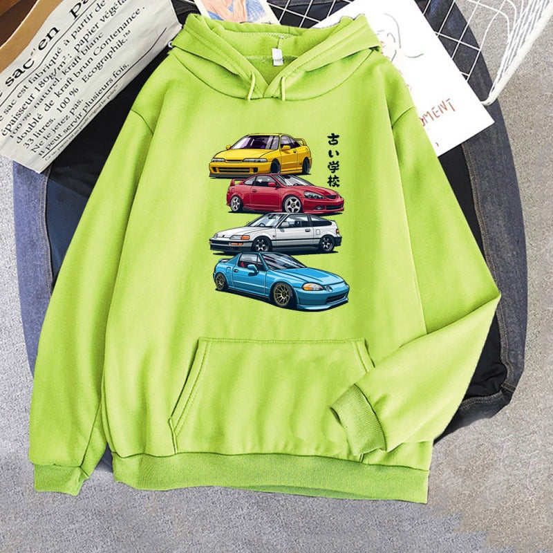 Anime Initial D Hoodie JDM Mix Civic CRX Integra Gedruck T Ho — scale reference
