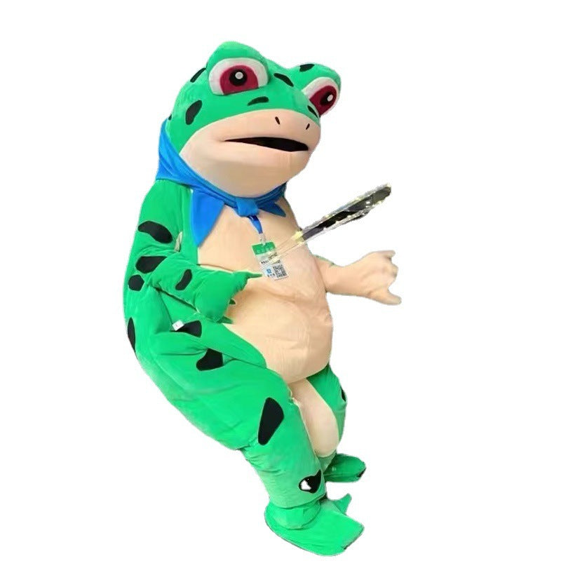 Inflatable Frog Costume - One Size Cartoon Blow-Up — packaging