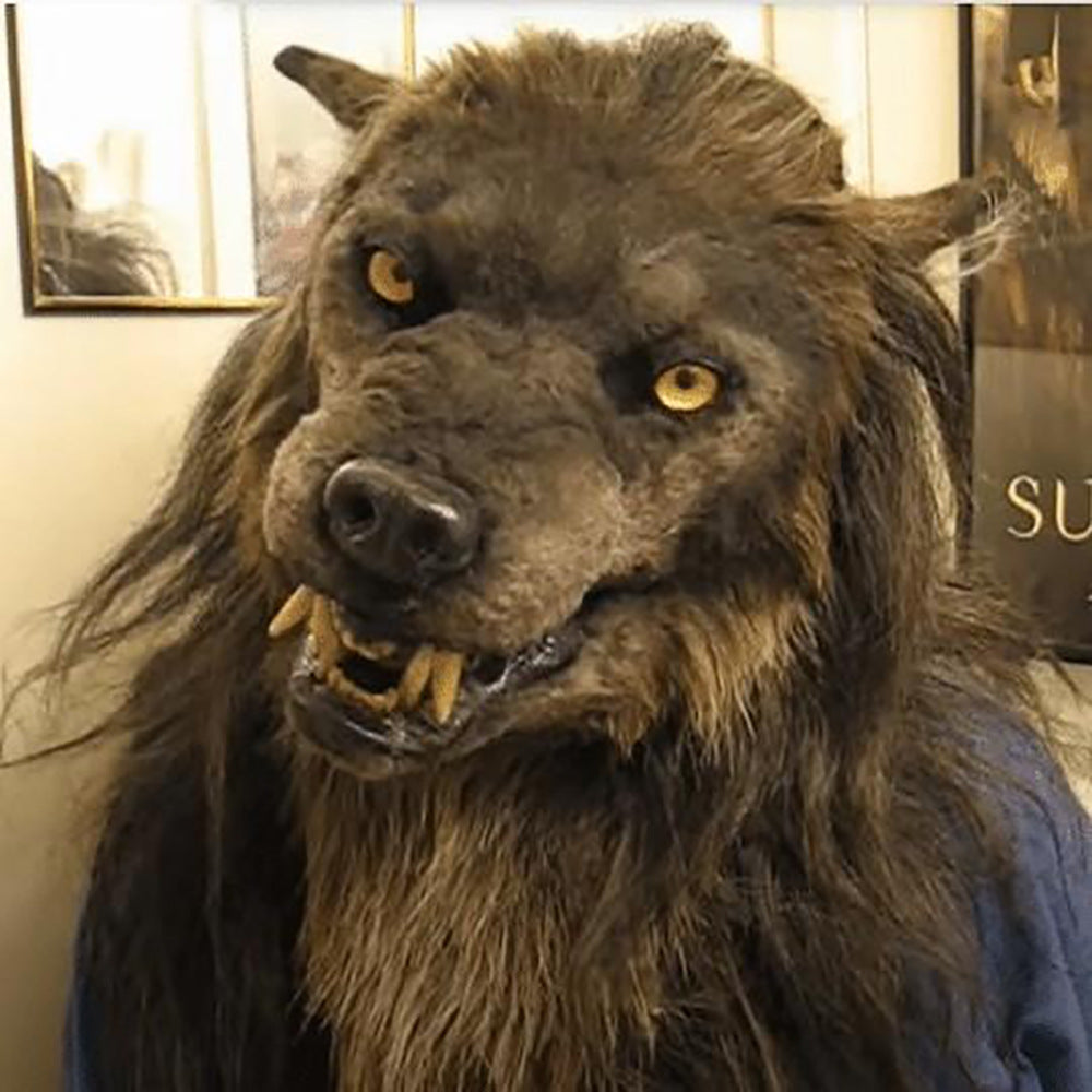 Latex Simulation Wolf Head Mask Headgear | Magic Stories