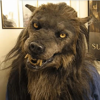Latex Simulation Wolf Head Mask Headgear | Magic Stories