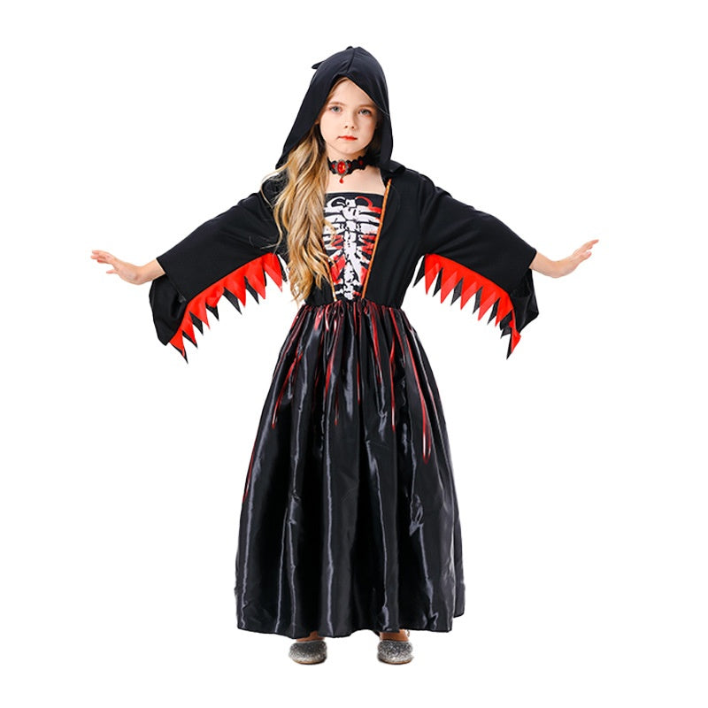 Halloween Witch Vampire Costume Horror Skull Dress Up Performance — detail
