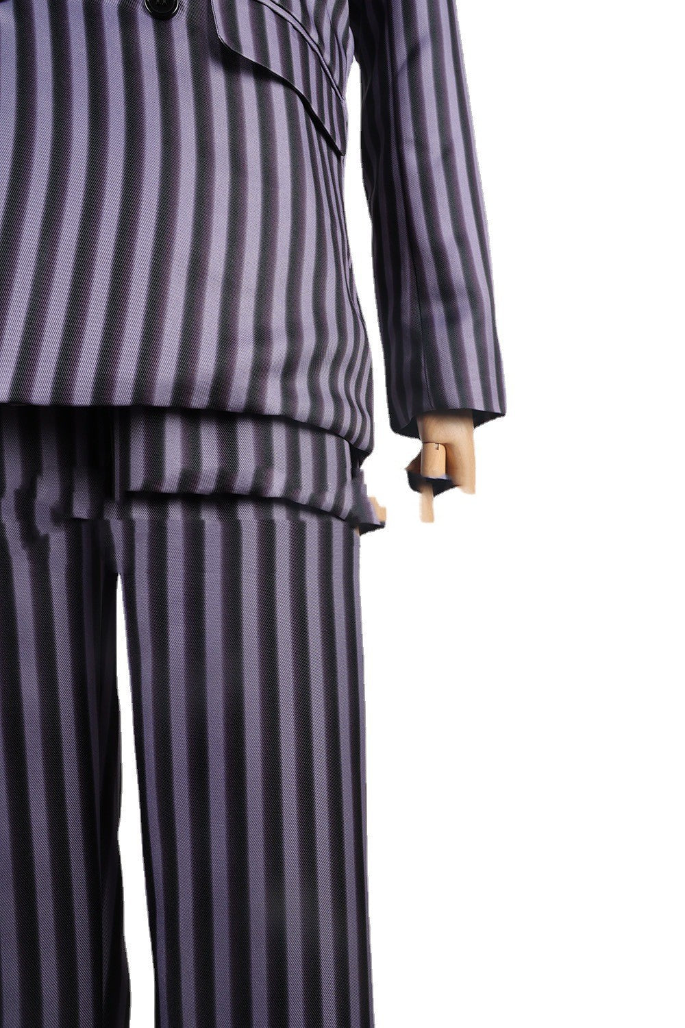 Wednesday Halloween Striped Cosplay Costume — in use