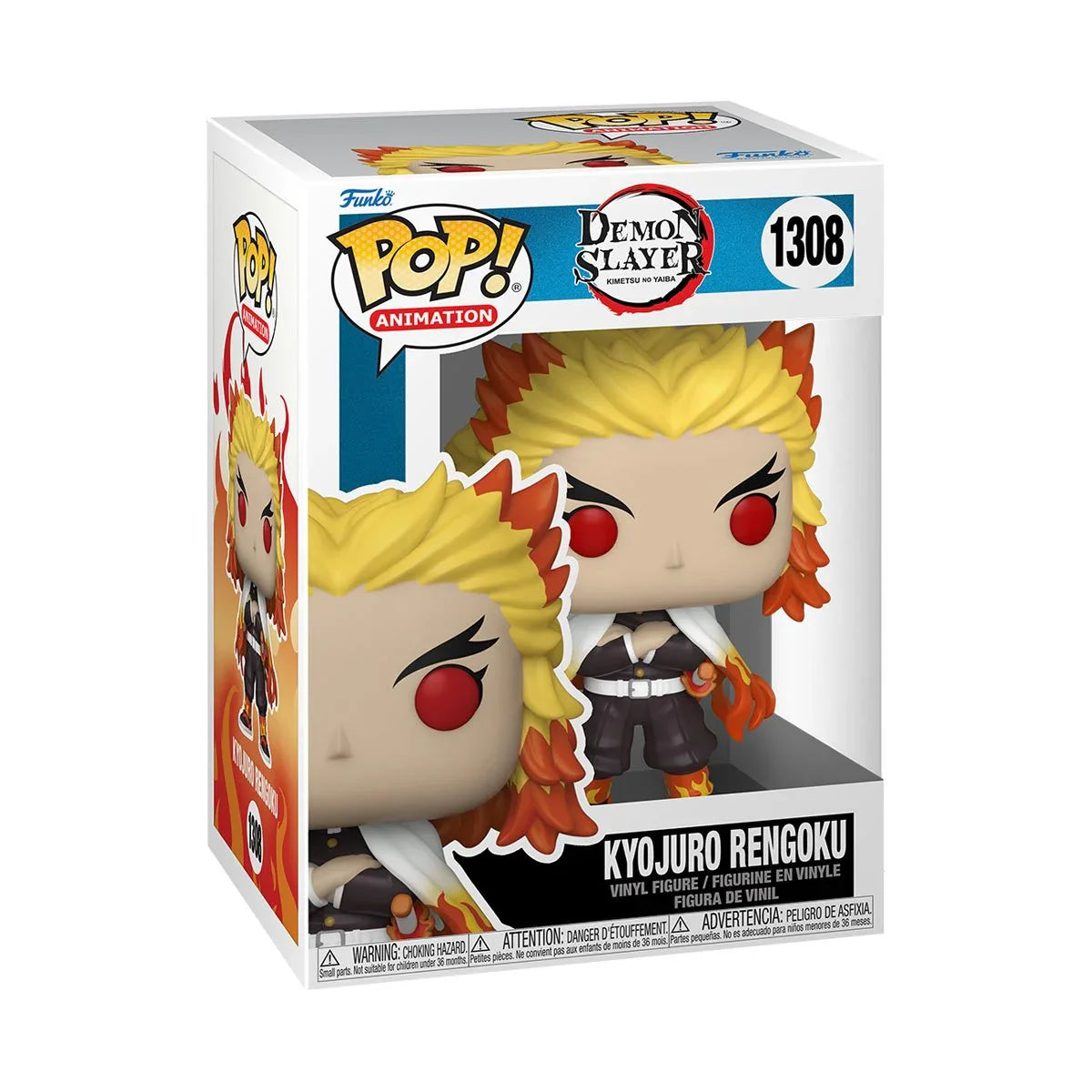Demon Slayer: Kimetsu no Yaiba Kyojuro Rengoku Pop! Vinyl Figure — side view