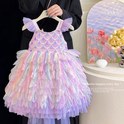Girls Strap Birthday Lolita Puffy Tulle | Magic Stories