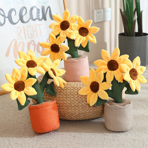 Cartoon Smiling Sunflower Plush Toy | Magic Stories