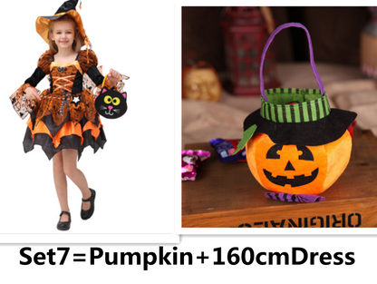 Halloween Children Costume Cosplay Witch Princess Dress — detail