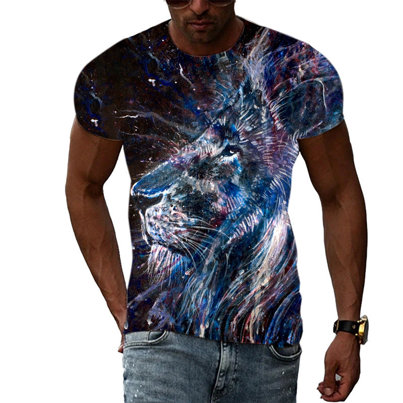 Mesh Cloth Not Hooded Cartoon Anime Men's T-shirt