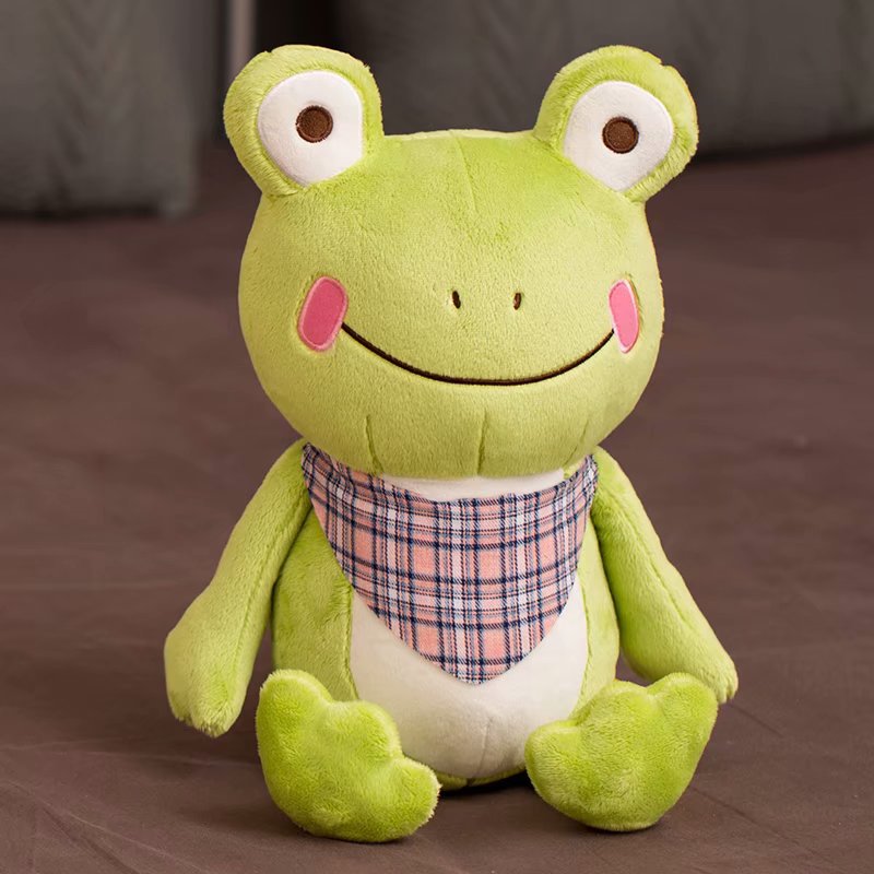 Scarf Frog Doll Cute Little Frog Plush Toy — side view