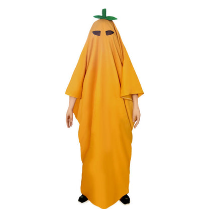 Children's Halloween Costume Pumpkin Cloak — side view