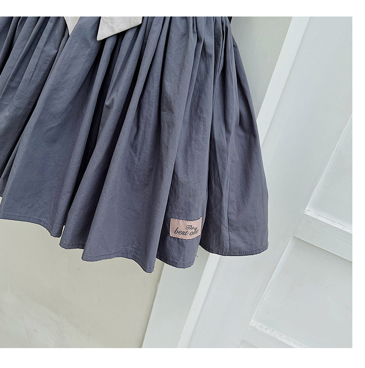 Girls' Temperament Lolita Dress Short Sleeved — back view