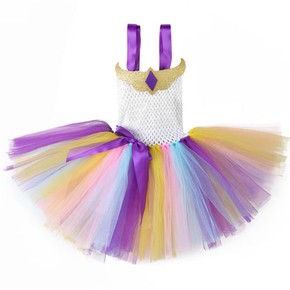 Angel Wings Dress Princess Performance Costume — back view