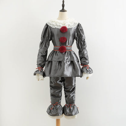 Pennywise Clown Cosplay Costume - IT — included in Pennywise IT Clown Cosplay Set — Costume + Orange Wig
