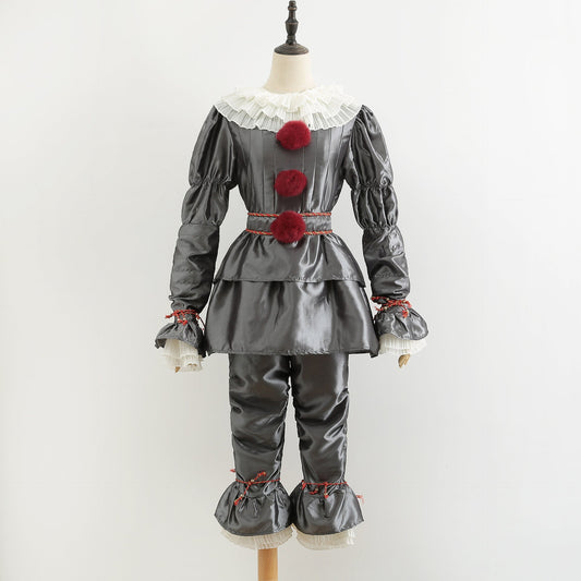 Pennywise IT Clown Cosplay Set — Costume + Orange Wig
