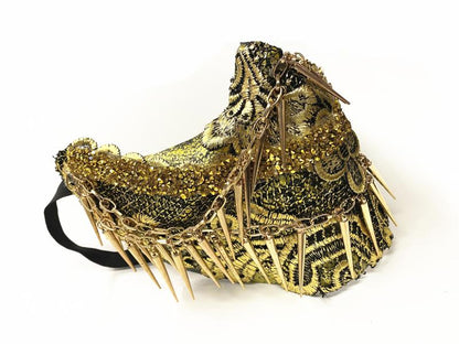 Skull Punk Rivets Performance Mask Halloween | Magic Stories
