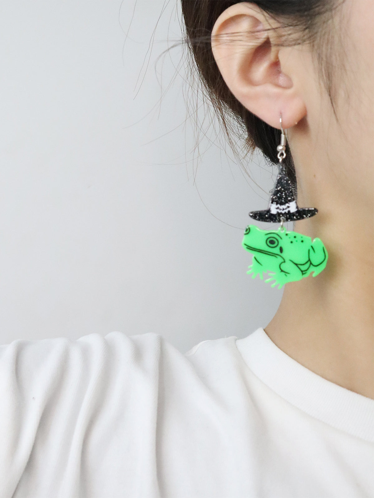 Halloween Acrylic Print Earrings Wizard Hat | Magic Stories