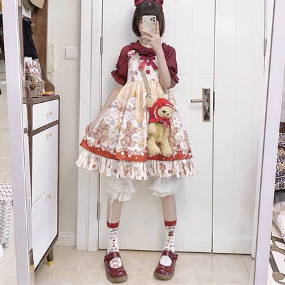 Lolita Honey Disappearing Incident Lolita Suspender Dress — side view