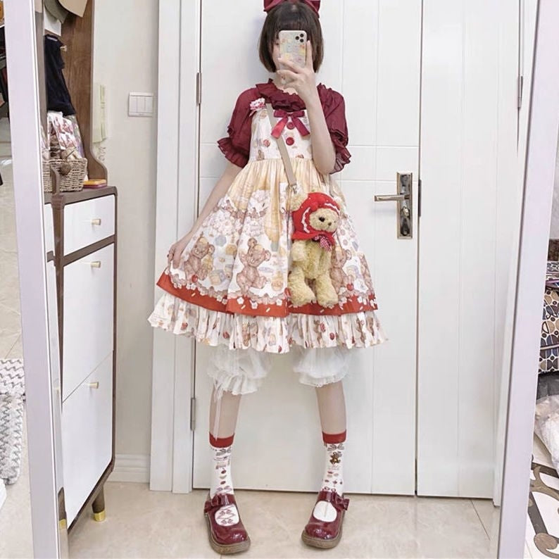 Lolita Honey Disappearing Incident Lolita Suspender Dress — side view